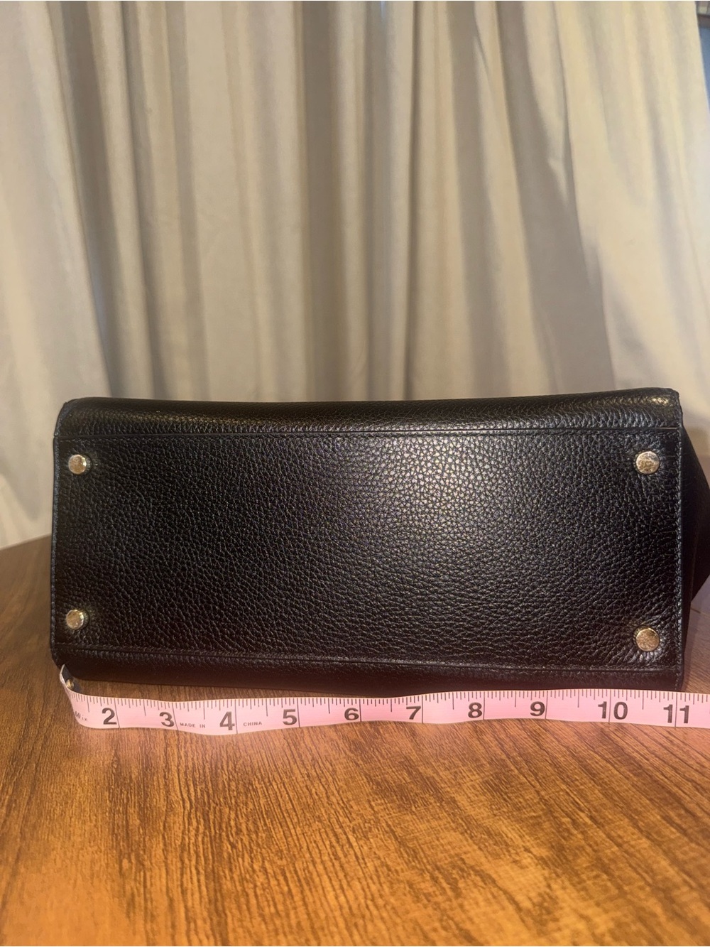 Kate Spade New York Black Leather Natala Avalon Place Bow Satchel Bag - Picture 14 of 15
